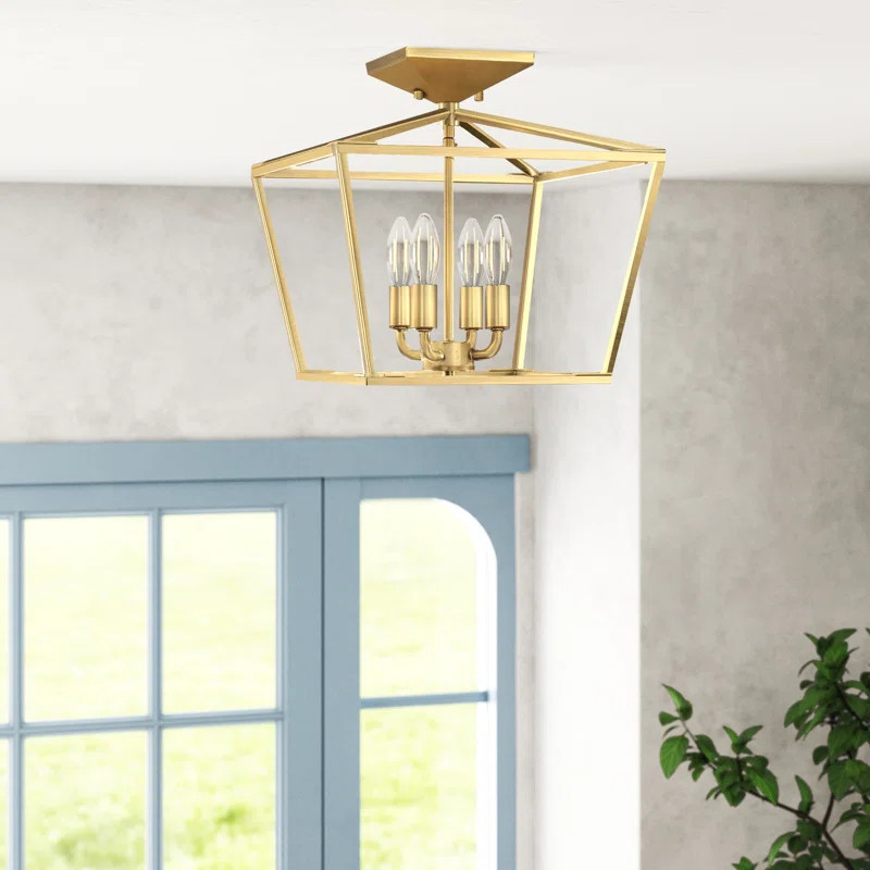 Devries 4 - Light 13" Semi Flush Mount | Wayfair North America
