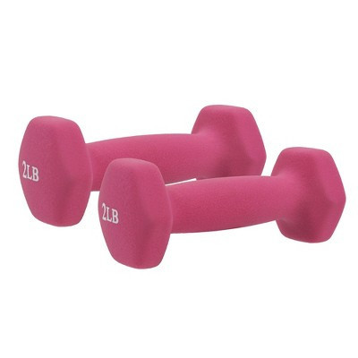 Sunny Health & Fitness Neoprene Dumbbell 2pc 2lbs - Pink | Target