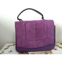 Borse in Pelle Genuine Leather Purple Bag - Italian Designer | Etsy (US)
