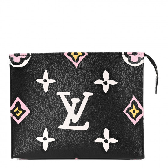 LOUIS VUITTON Monogram Giant Wild At Heart Toiletry Pouch 26 Black | Fashionphile