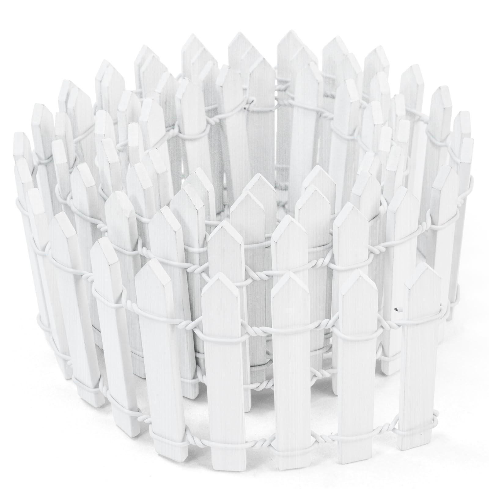 35 Inches Mini Fairy Garden Fence - White Decorative Picket Fence for Dollhouse, Crafts, Diorama,... | Amazon (US)