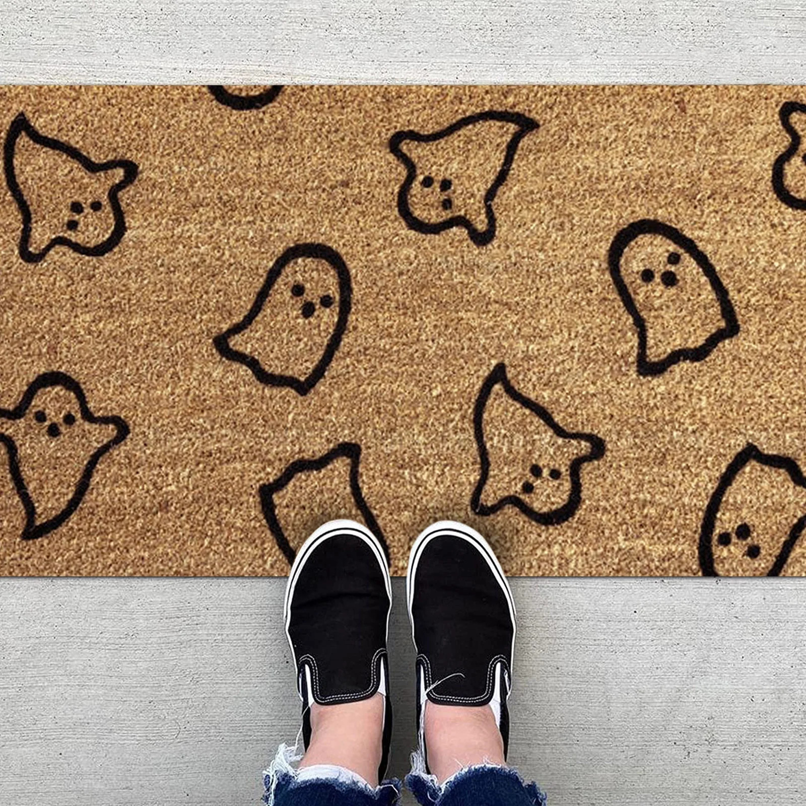 Halloween Doormat Blanket Welcome Home Front Door Decorations Halloween Decor | Walmart (US)