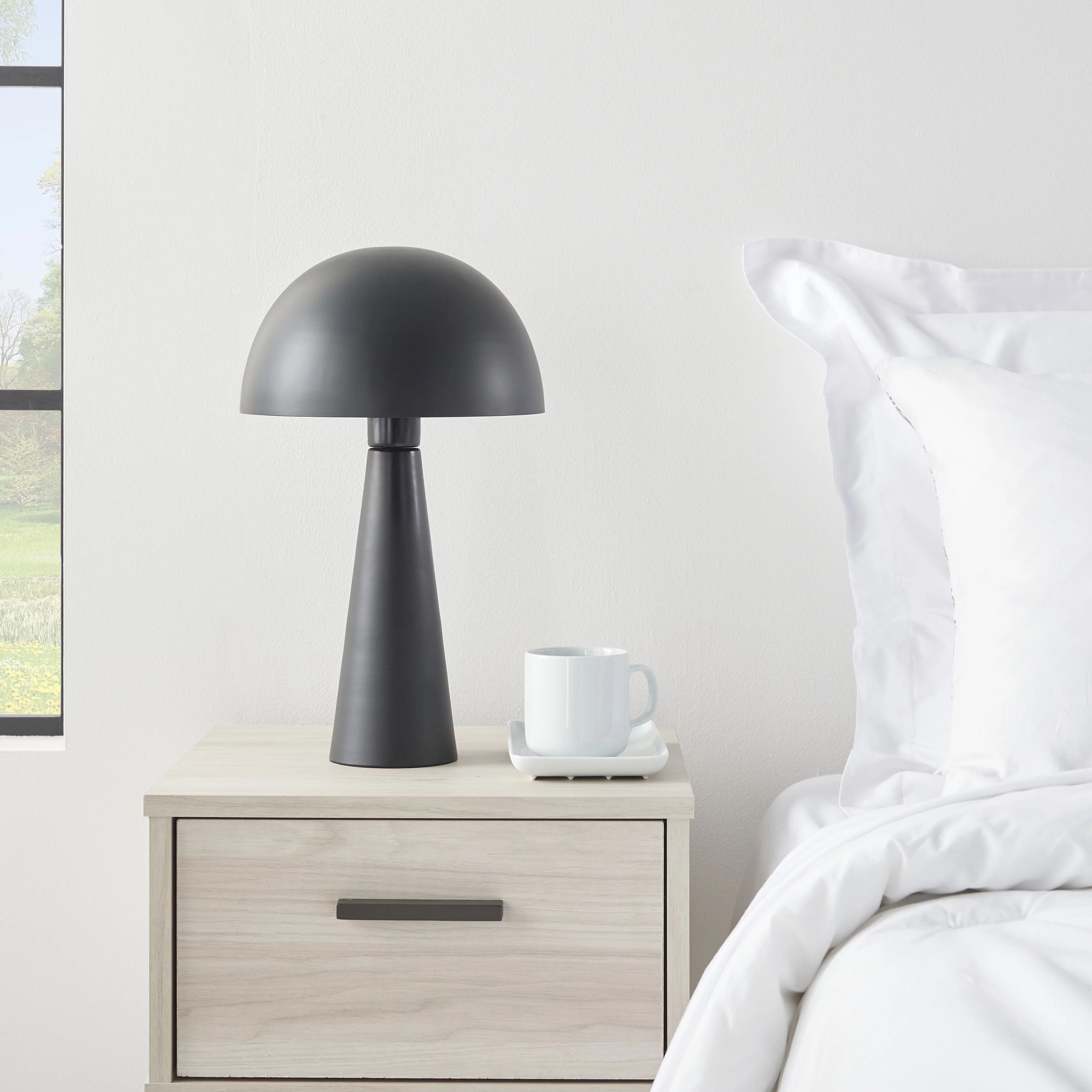Nourison 16" Mushroom Table Lamp, Modern, Mid-Century, Retro, Industrial for Bedroom, Living Room... | Walmart (US)