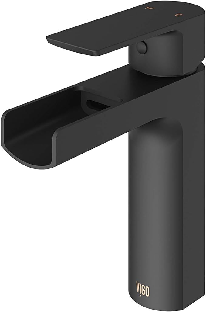 VIGO VG01042MB Ileana Solid Brass Single Handle Bathroom Sink Faucet with DIY Single Hole Install... | Amazon (US)