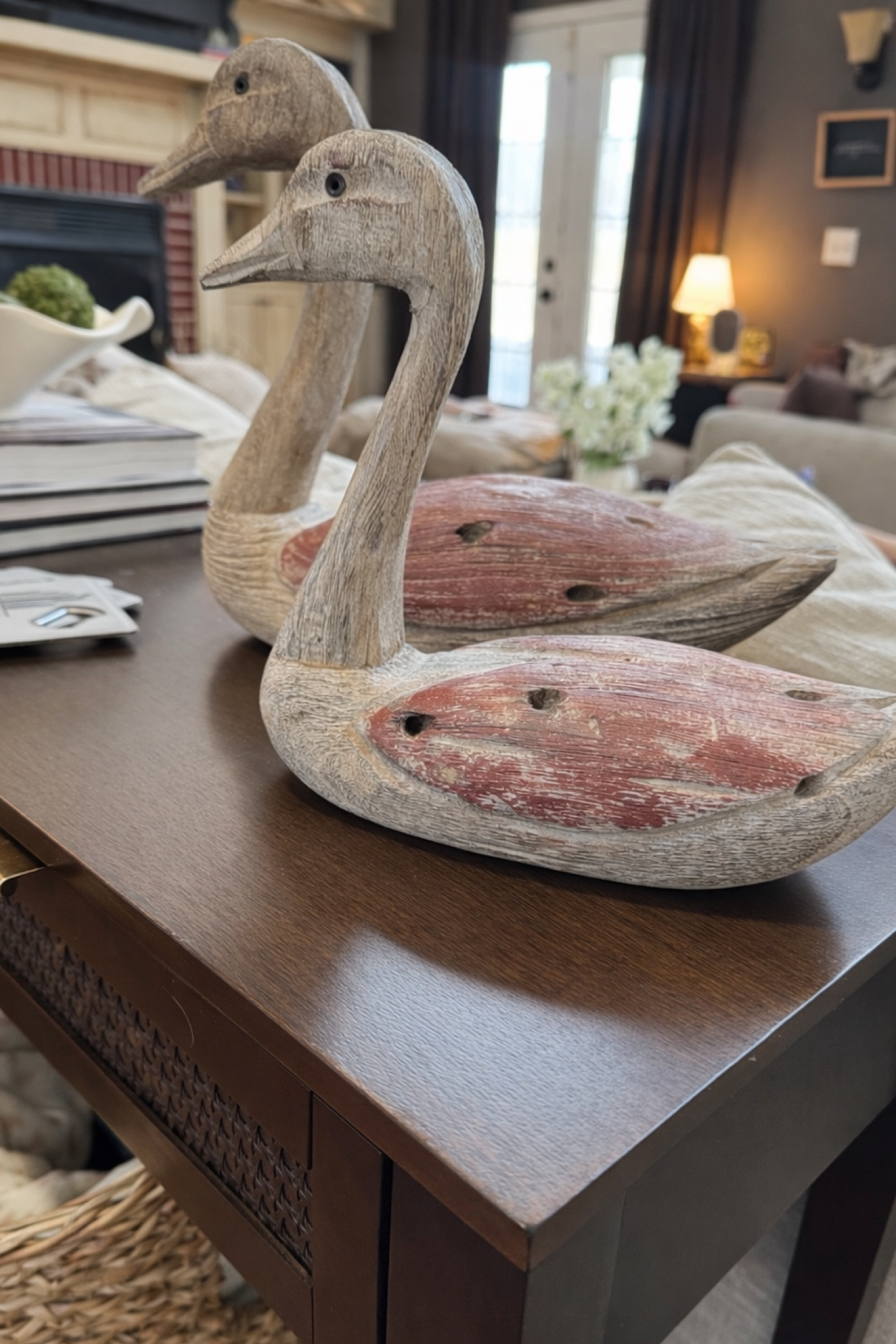 Little decor pieces like this make the biggest difference 🤎 These rustic wooden ducks are one of my favorite finds for coffee table styling, console table decor, lake house decor, and neutral living room accents. I love pairing them with decor books, natural textures, and warm wood tones for that cozy layered look.

Perfect for coastal decor, rustic home decor, cabin style homes, and neutral farmhouse living rooms.

coffee table decor | lake house decor | rustic decor | duck decor | neutral living room decor | console table decor | wood home decor | coastal farmhouse decor

#LTKHome
