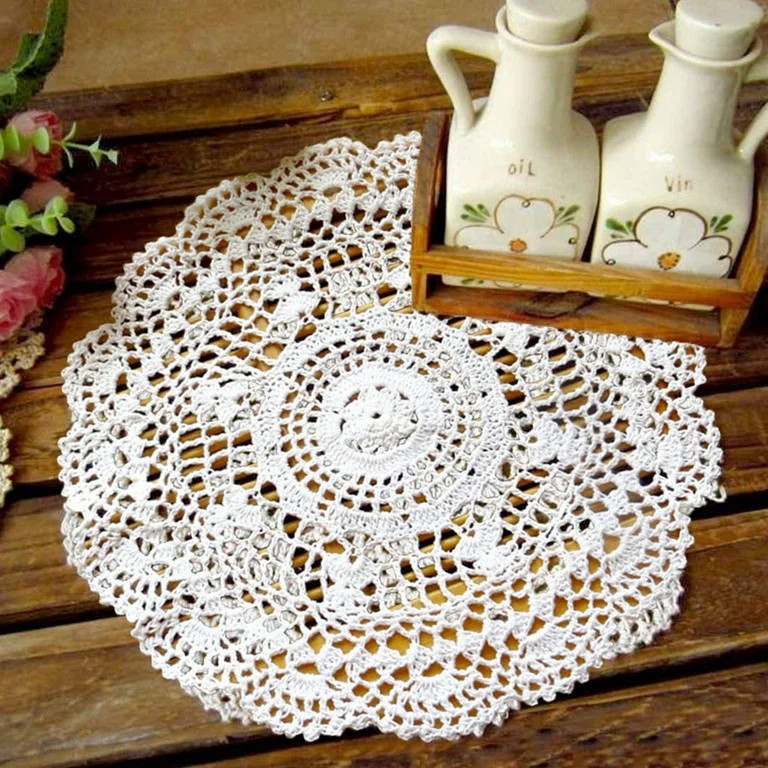 Crochet Doilies For Tables,Crochet Doilies,Handmade Crochet Cotton Lace Round Table Placemats Doi... | Walmart (US)