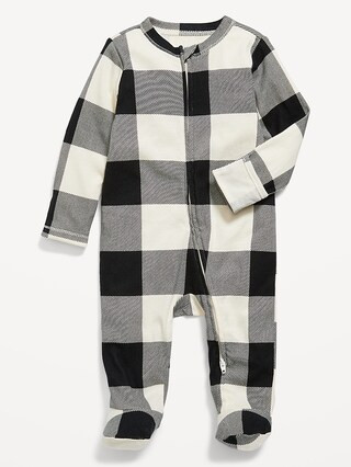 Unisex Sleep & Play Matching Print 2-Way-Zip Footed One-Piece for Baby | Old Navy (US)