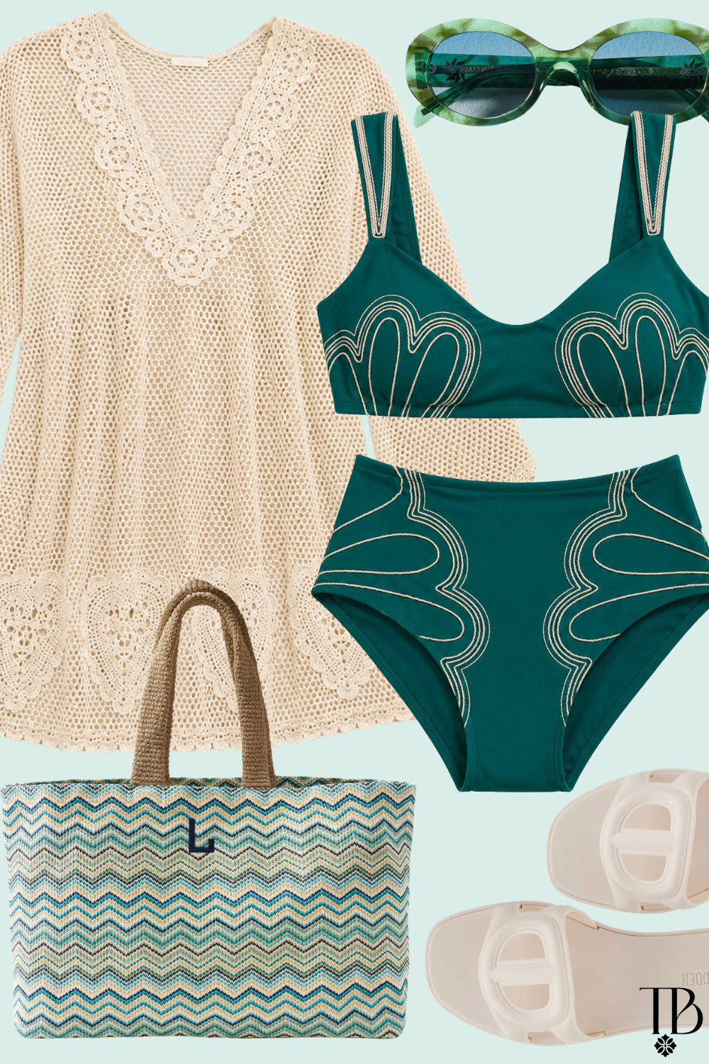 Sea glass dreams 🌊💚 Coastal cool meets effortless resort chic for the ultimate beach day ✨ #LTKsummer #BeachStyle #ResortWear #VacationOutfit #CoastalStyle
 

 