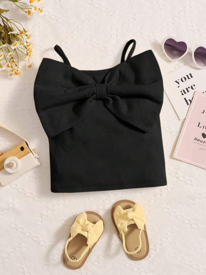 SHEIN Young Girl Cute Bow Front Cami Top | SHEIN
