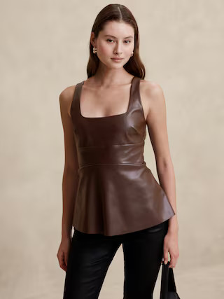 Vegan Leather Tank | Banana Republic Factory