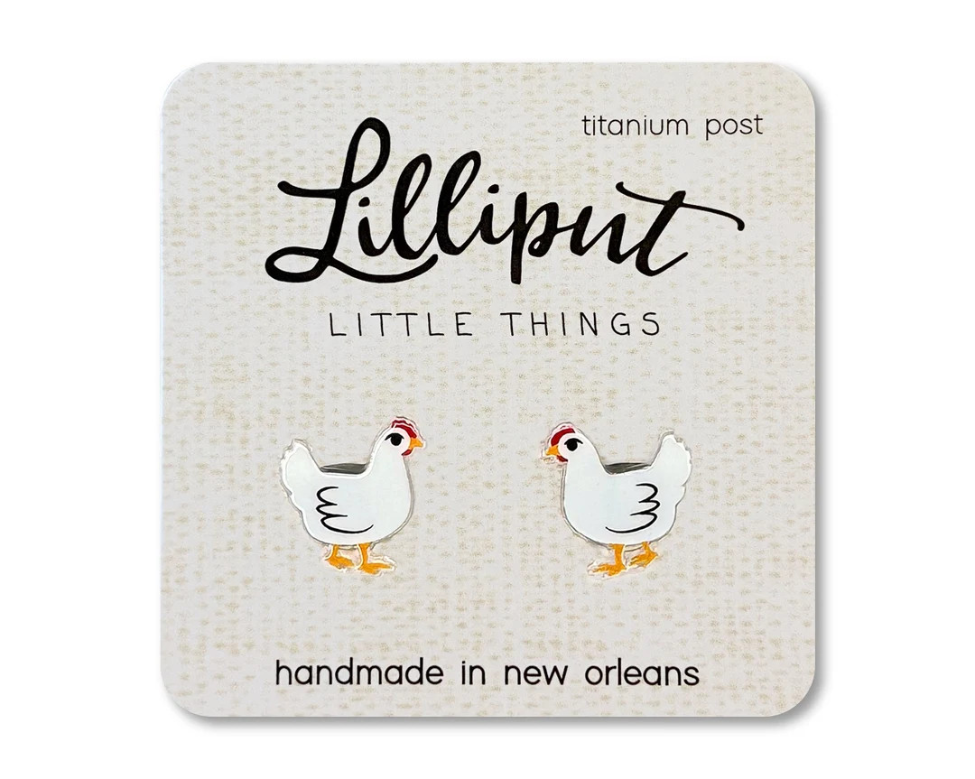 Chicken Earrings // Chicken Lady Gift // Weird Earrings // Funky Earrings // Funny Earrings // Qu... | Etsy (US)