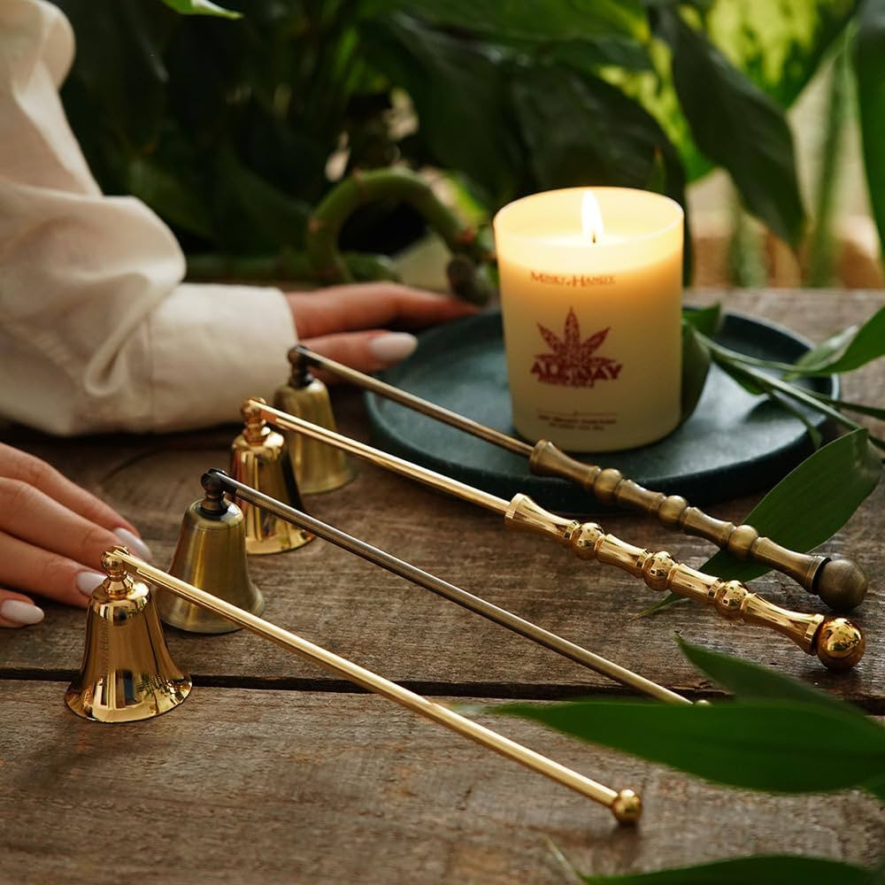 Luxury Candle Snuffer Accessory - Brass Design - Safely Extinguish Candle Flames - Home Decor and... | Amazon (US)