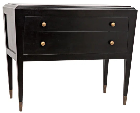 Noir Grant 2 Drawer Accent Chest | Wayfair Professional