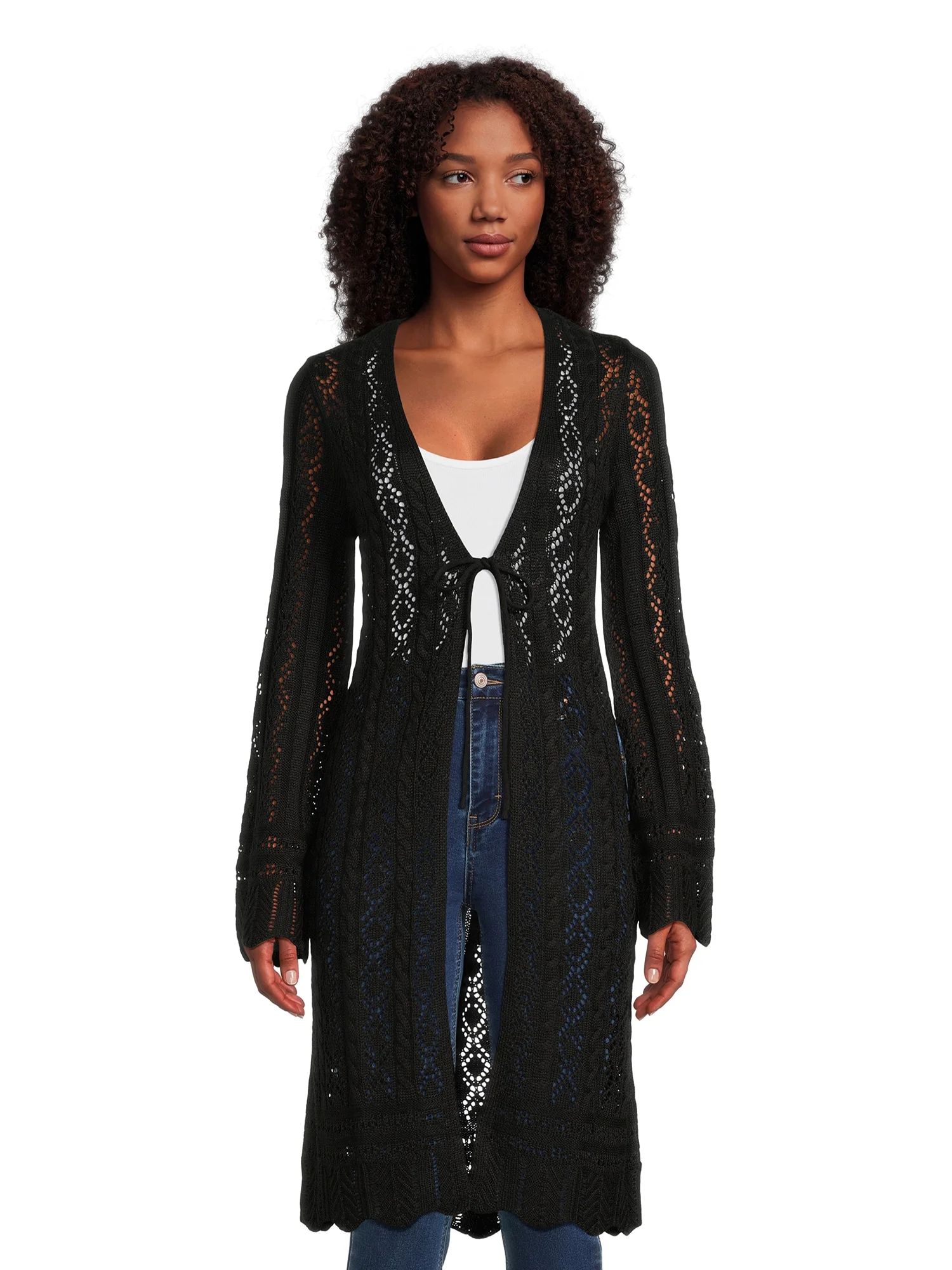 No Boundaries Juniors Pointelle Duster, Sizes XS-3XL - Walmart.com | Walmart (US)