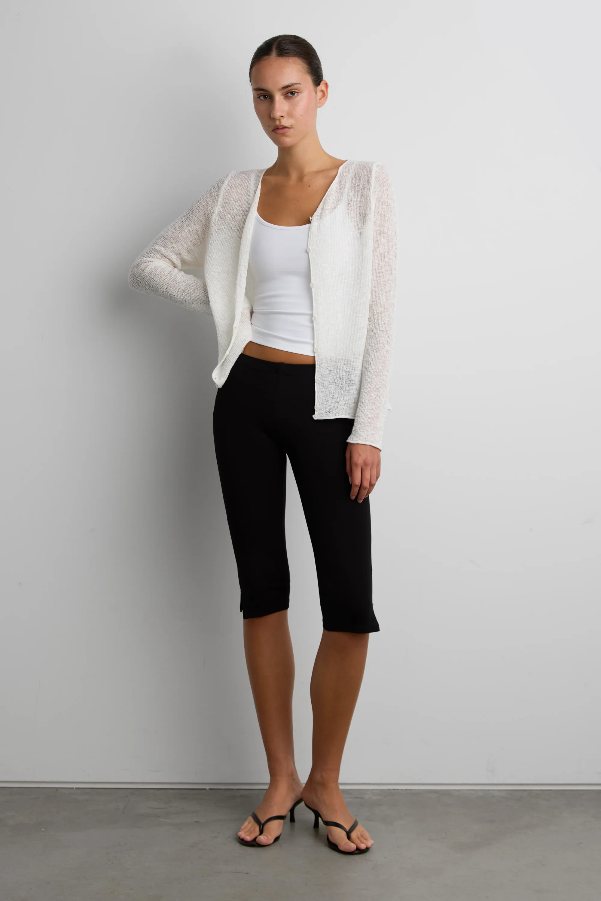 TEXTURED SHEER CARDIGAN | OAK + FORT