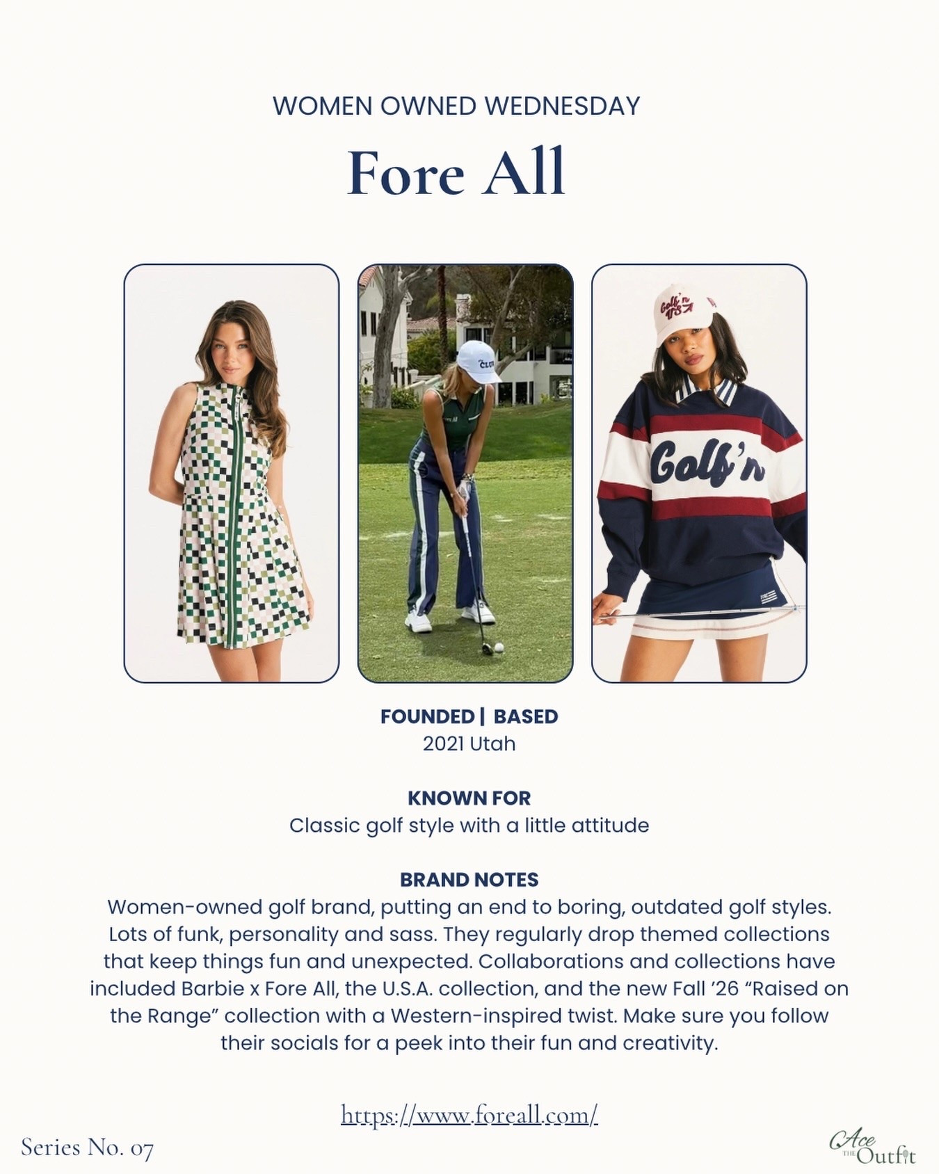 Women Owned Wednesday: @fore.all 🤠⛳️

Country club style, but with a little funk and sass, and I love it all. 

Between the Barbie collab, USA collection and now the western-inspired Fall ’26 collection… I’m officially trying to figure out how to sneak into their suitcase for the next photoshoot 😂 

Follow their socials for fun content and their weekly ForeAll Tee Talk: golf news for the girls. BRB moving to Utah so we can be best friends.

#girlsgolftoo #foreall #golfootd #forethegirls