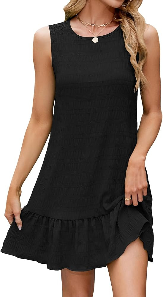 Naggoo Womens Sundress Summer Dresses for Women 2026 Sleeveless Tank Dress Spring Beach Boho Mini... | Amazon (US)