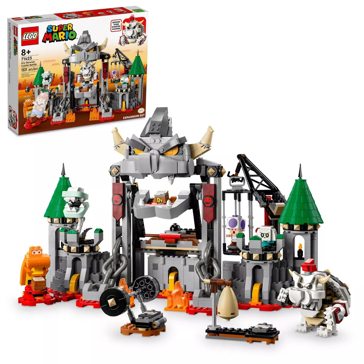 LEGO Super Mario Dry Bowser Castle Battle Expansion Set Building Toy 71423 | Target