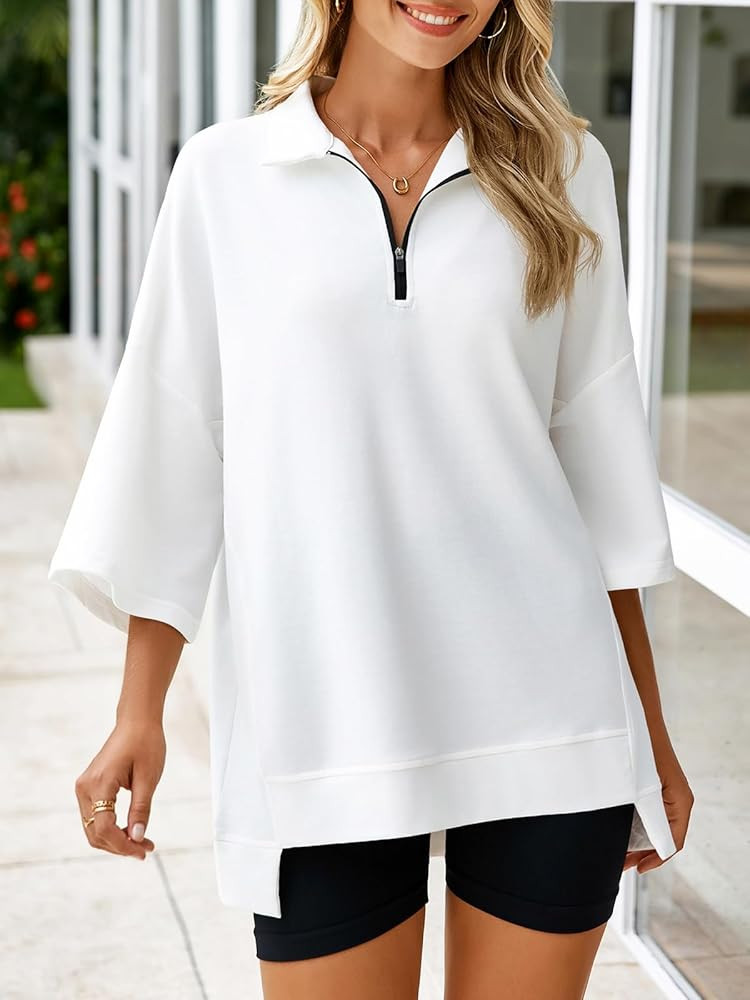 Oversized Sweatshirt Tunic Tops | Amazon (US)