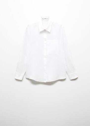 Contrast trim shirt -  Women | Mango United Kingdom | MANGO (UK)