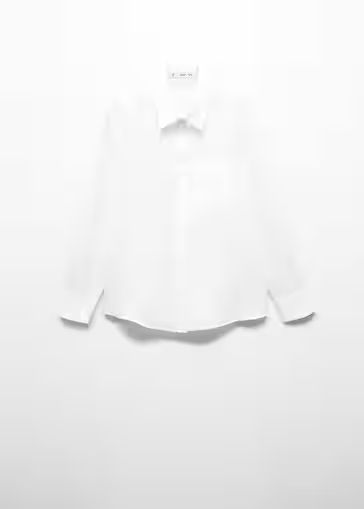 Contrast trim shirt -  Women | Mango United Kingdom | MANGO (UK)