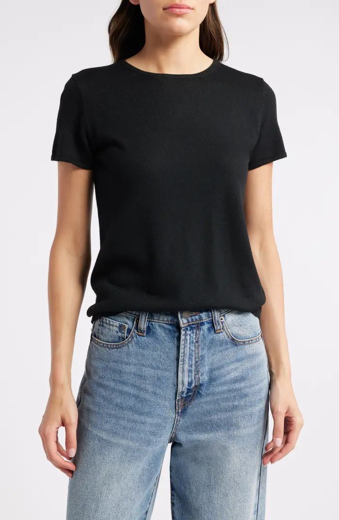 Short Sleeve Crewneck Sweater | Nordstrom