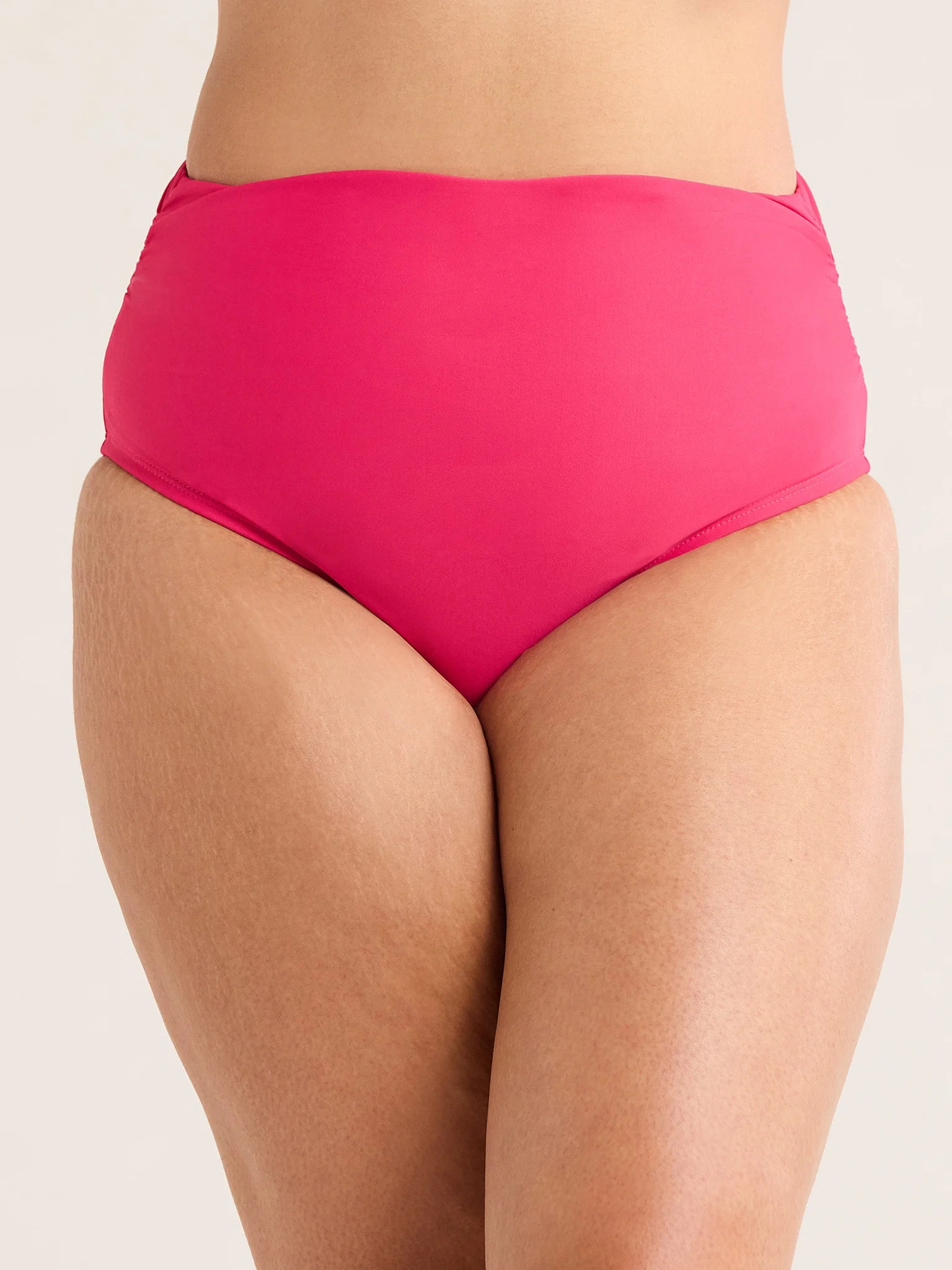 Time and Tru Women's and Women's Plus Ruched Slimming Bikini Bottoms, Sizes S-3X | Walmart (US)