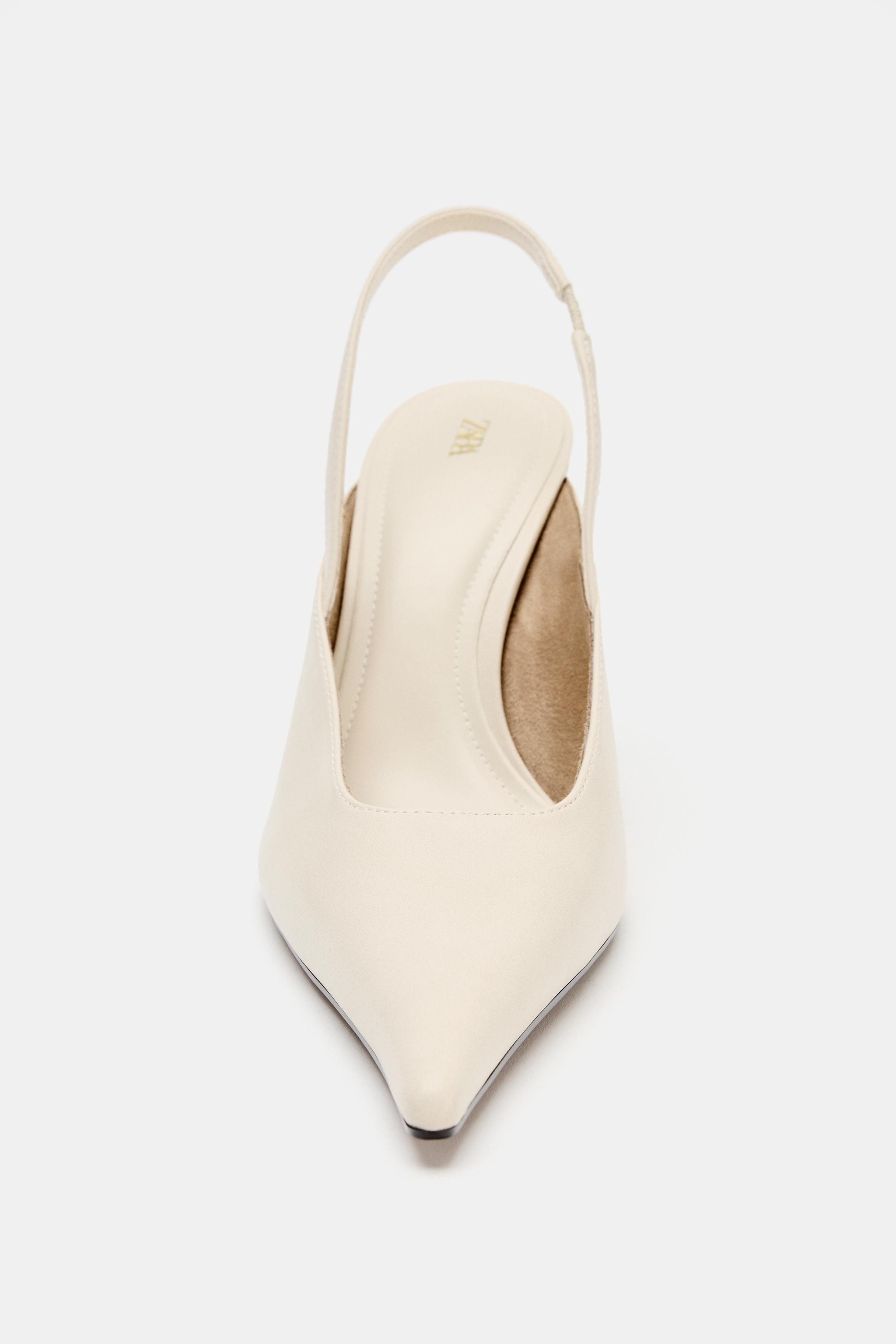 METALLIC SLINGBACK HEELS | Zara US