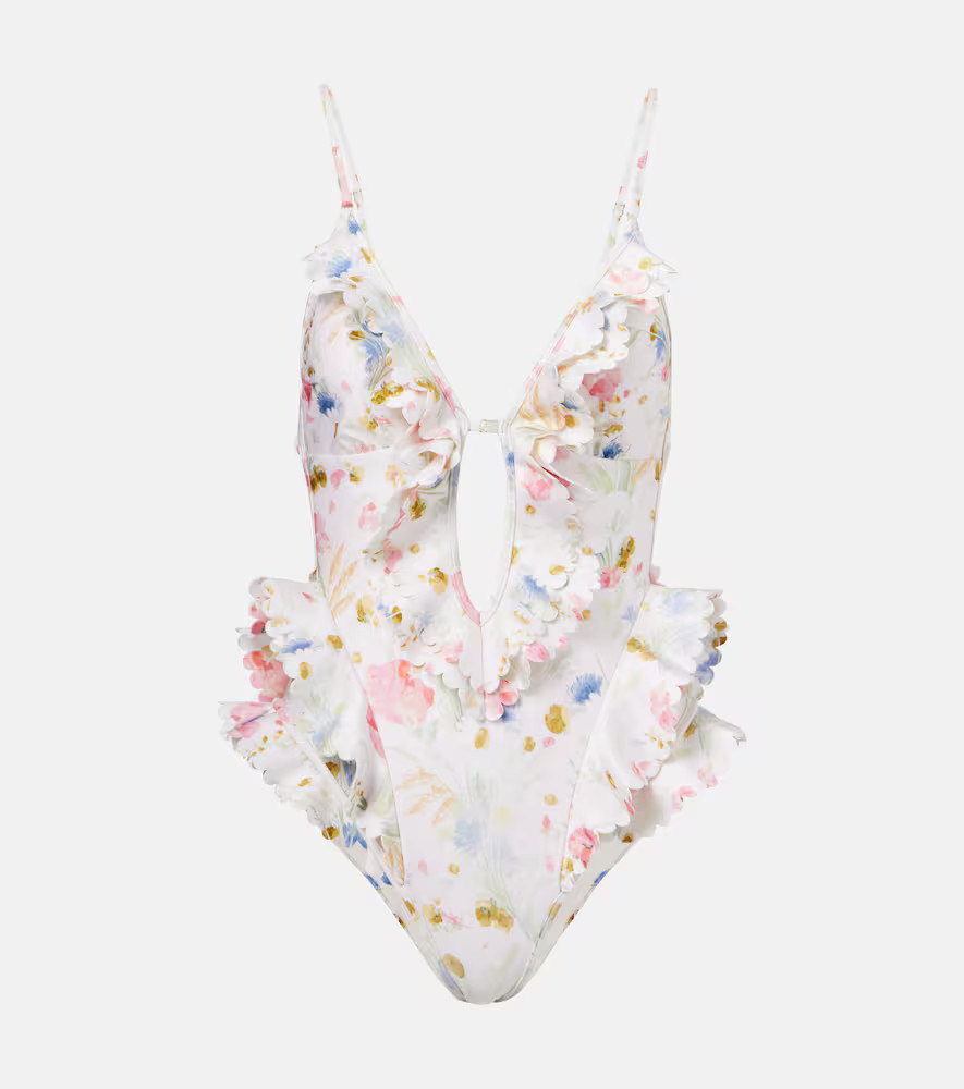 Zimmermann Floral ruffled swimsuit | Mytheresa (US/CA)