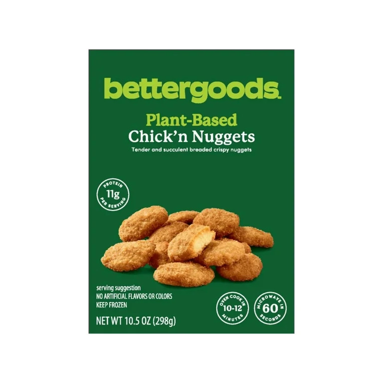 bettergoods Plant-Based Chick'n Nuggets, 10.5 oz (Frozen) | Walmart (US)
