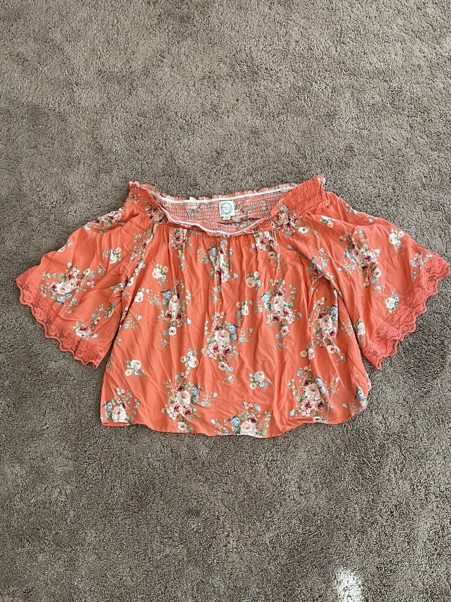 Blue Rain- NWT Women's Orange Color Short Sleeve Blouse- XL | eBay US