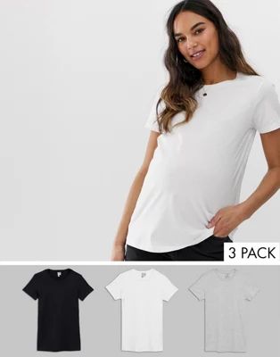 ASOS DESIGN Maternity ultimate t-shirt with crew neck in 3 pack SAVE | ASOS US