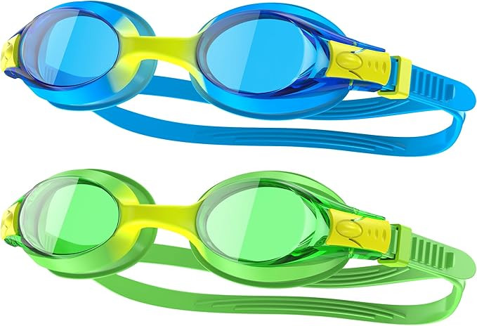 findway Kids Swim Goggles, Kids Swimming Goggles Anti-fog No Leaking Girls Boys for Age 3-12 | Amazon (US)