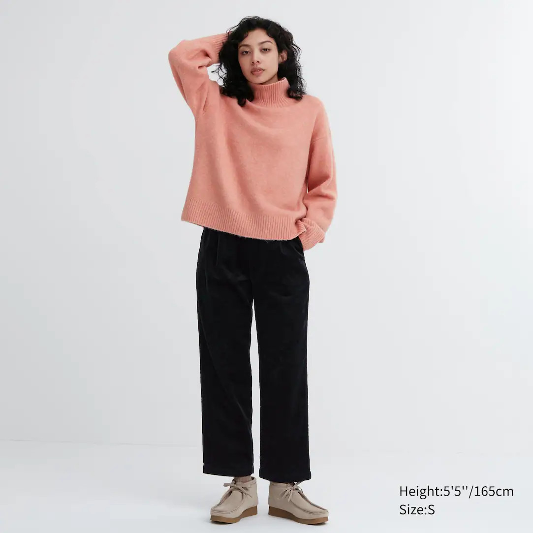 PANTALONI ALLA CAVIGLIA VELLUTO A COSTE RELAX | Uniqlo IT