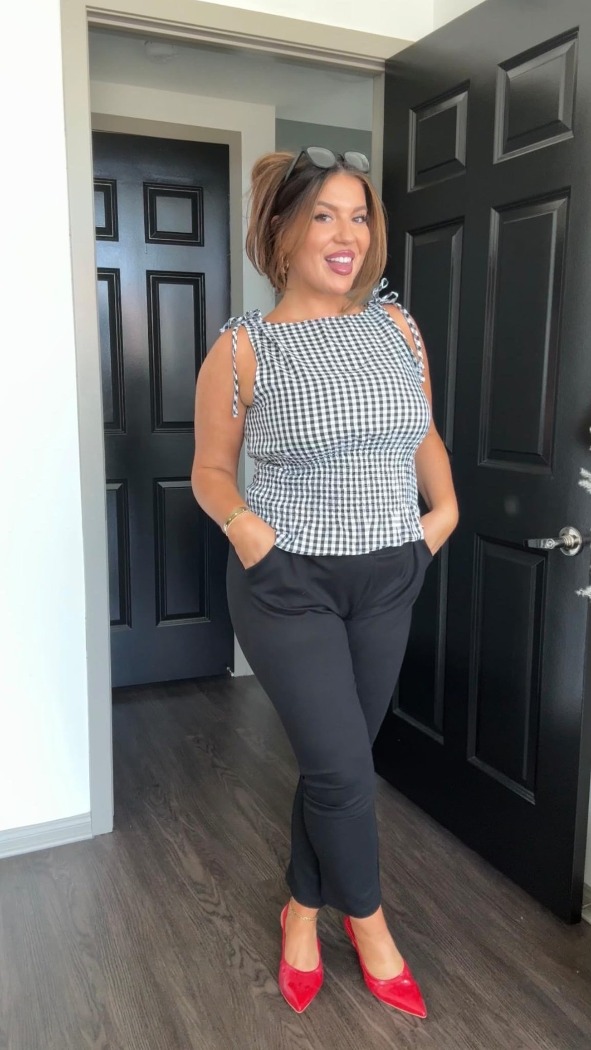 Happy Monday Ladies! Here’s a Workwear Look from Amazon I put together for you guys! Wearing a L in the top (stretchy smocked waist), size 12 in the Lee trousers (stretchy) My shoes are 'olomisa' linked some additional styles! Also these trousers are currently on sale so snag them up! 🖤

#LTKWorkwear #LTKFindsUnder50 #LTKMidsize