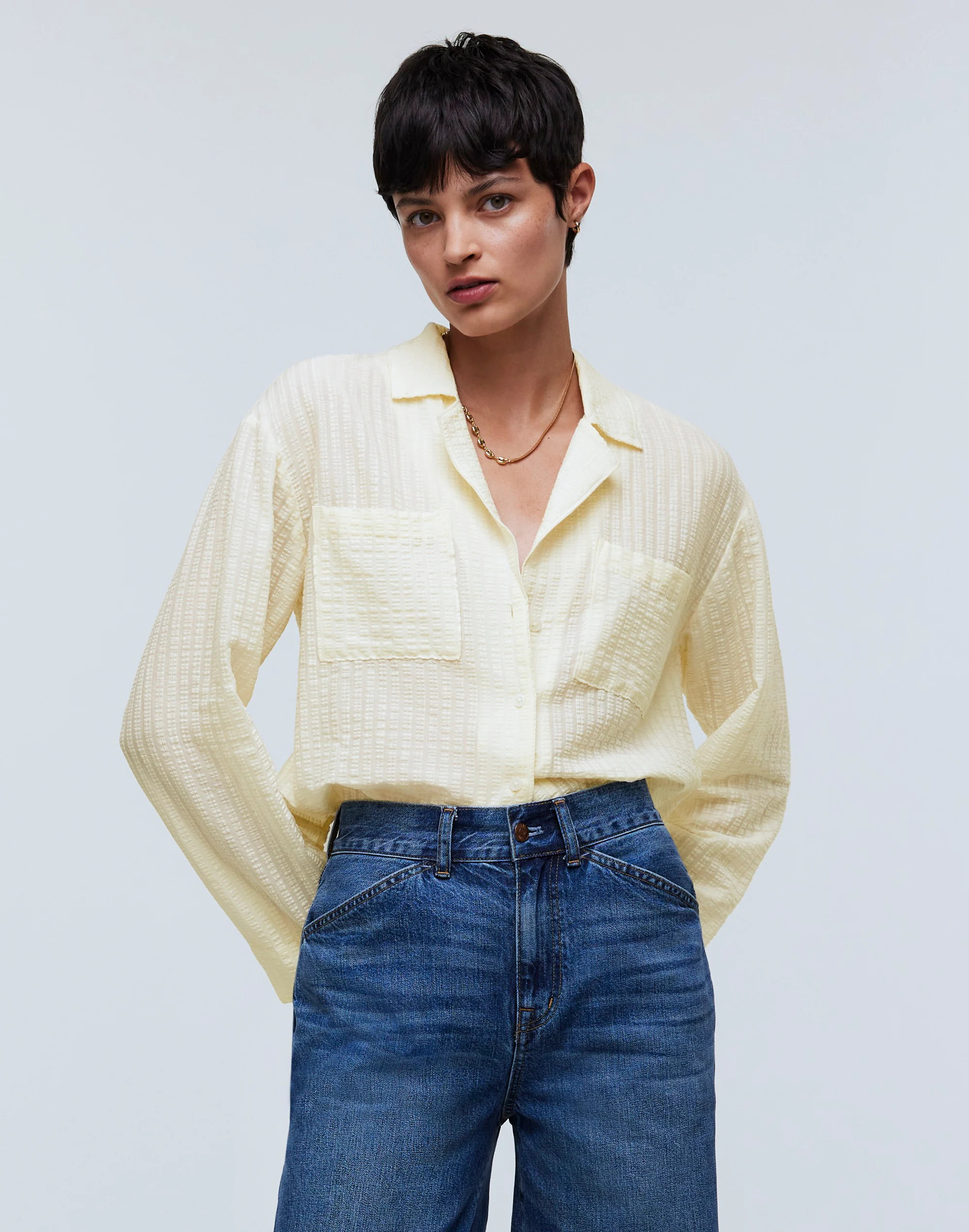 Resort Long-Sleeve Shirt in Seersucker | Madewell