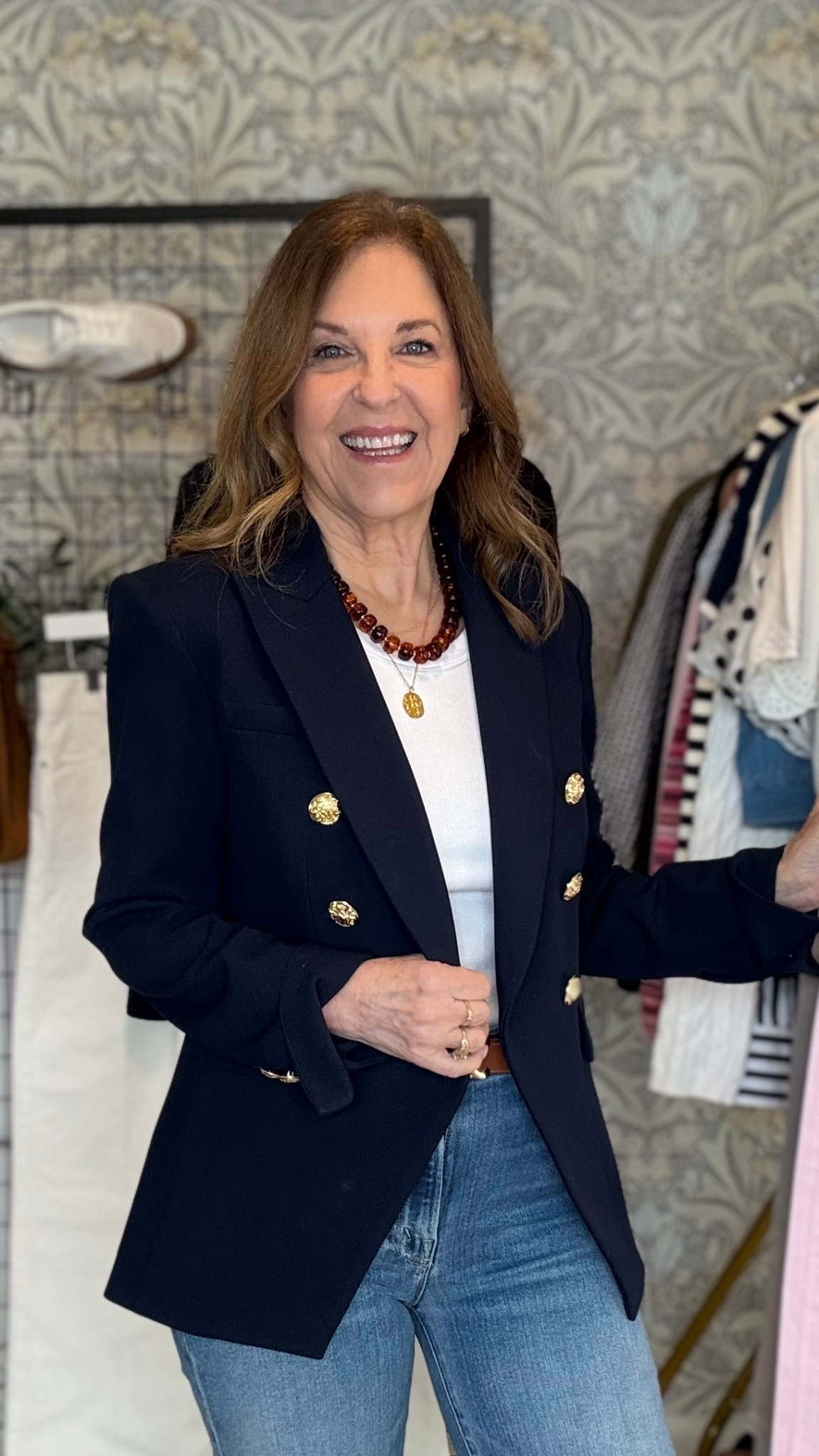 A lot of questions about this amber beaded necklace. 
It's from Amazon, and I wear it in 3 colors! 

#LTKootd #LTKOver40 #LTKgrwm