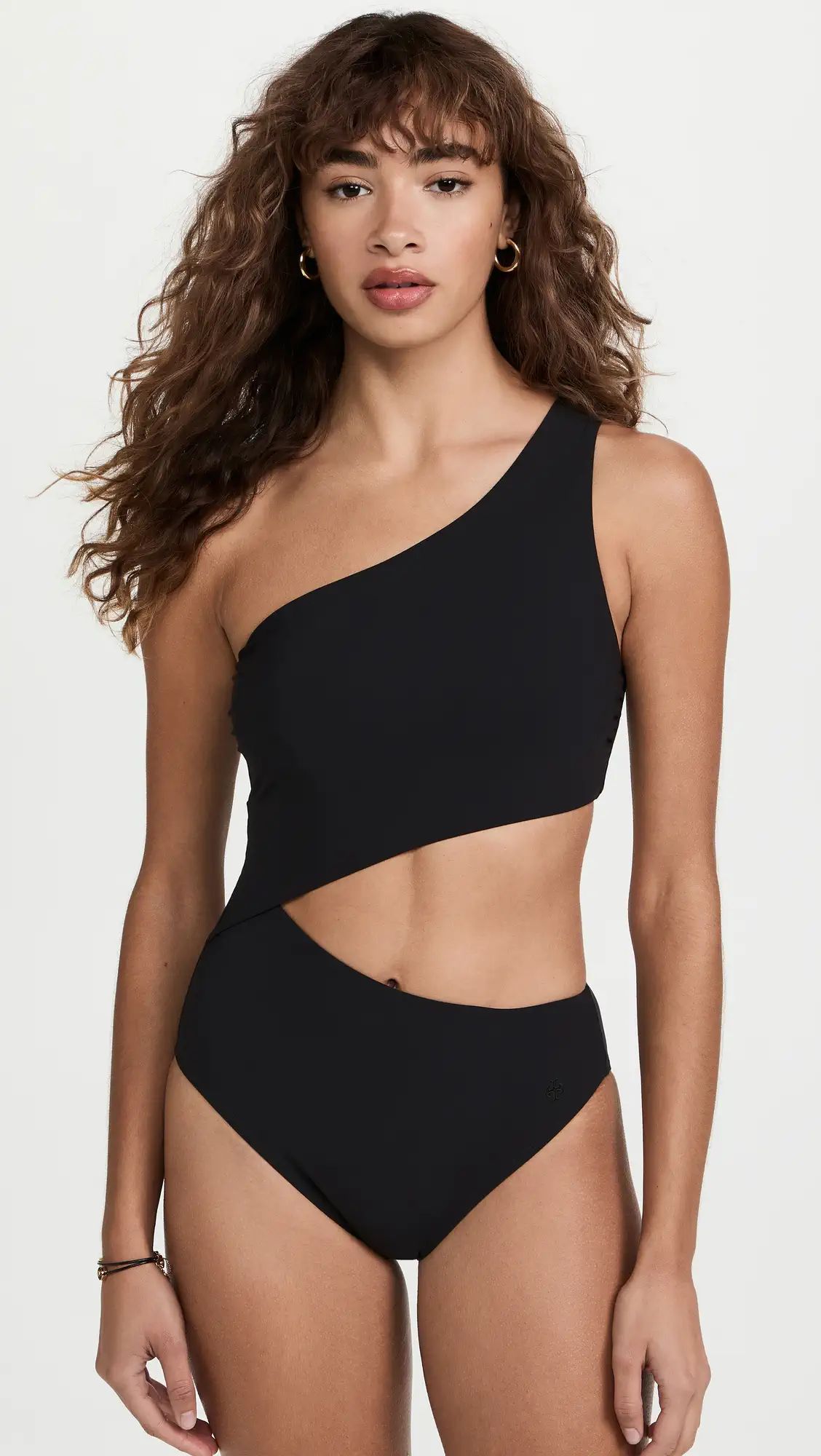 Solid Cut Out One Piece Swimsuit | Shopbop