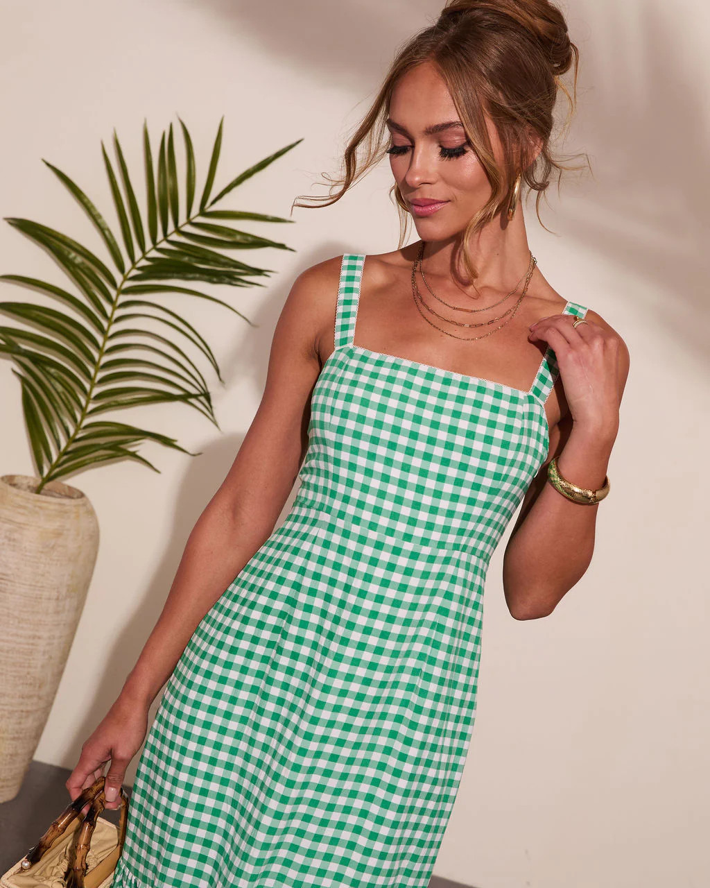 Summer Loving Gingham Print Midi Dress | VICI