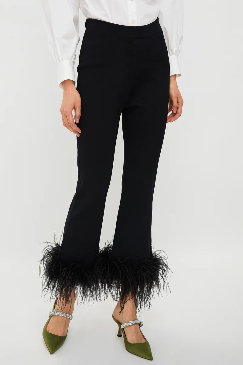 Black Feather Compression Knit Ashford Pants | Tuckernuck (US)