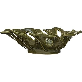 Stoneware Leaf Shaped Bowl, Reactive Glaze | Amazon (US)