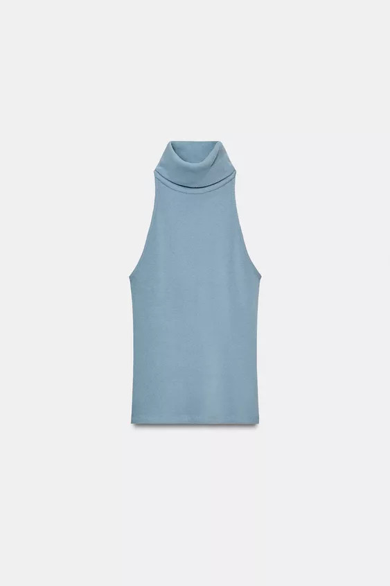 HIGH NECK SLEEVELESS TOP | Zara US