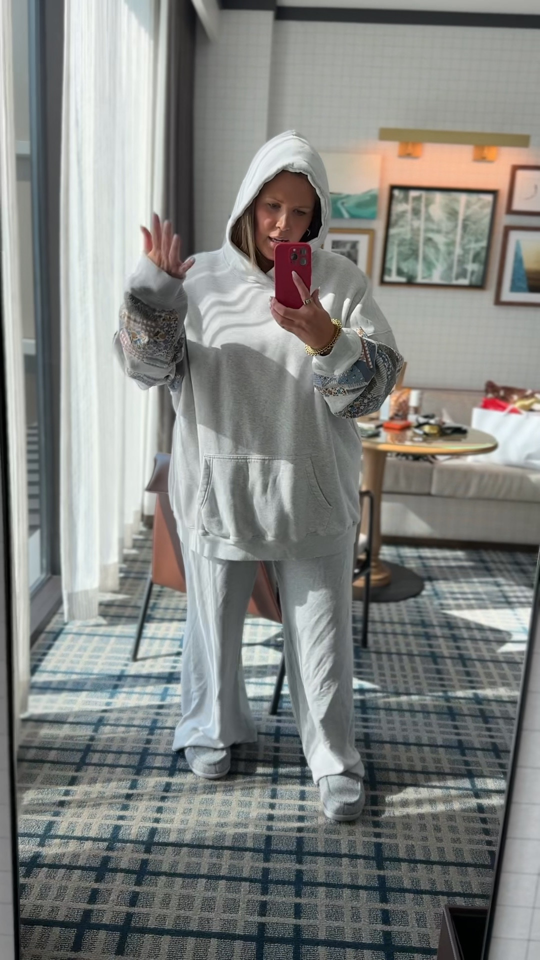 Cozy look!!! Wore this in between changes at ltkcon but honestly I wear it all the time! Xxl in all! Hoodie is XXL TALL and comes in so many!

#LTKPlusSize #LTKMidsize #LTKFallSale