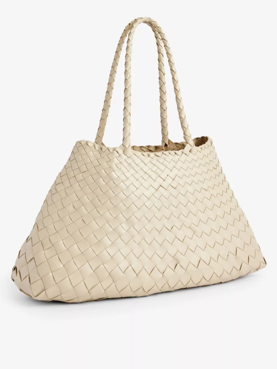 Santa Croce woven-leather top-handle basket bag | Selfridges