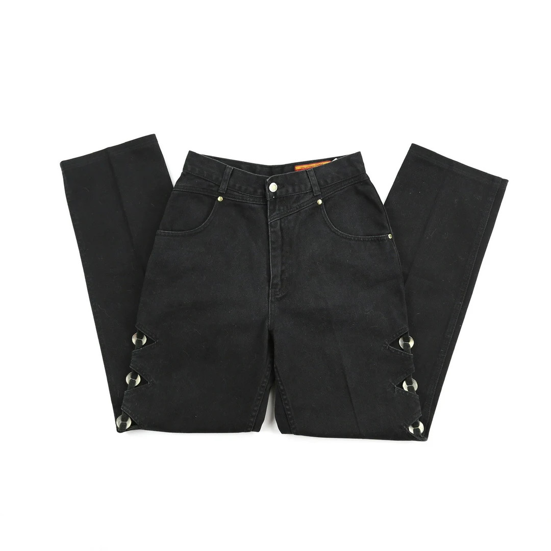 Vintage Lawman Asymetrical Cut Out Western Jeans Waist 22"/23" | Etsy (US)