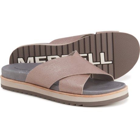 Merrell Juno Slide Sandals - Leather (For Women) | Sierra