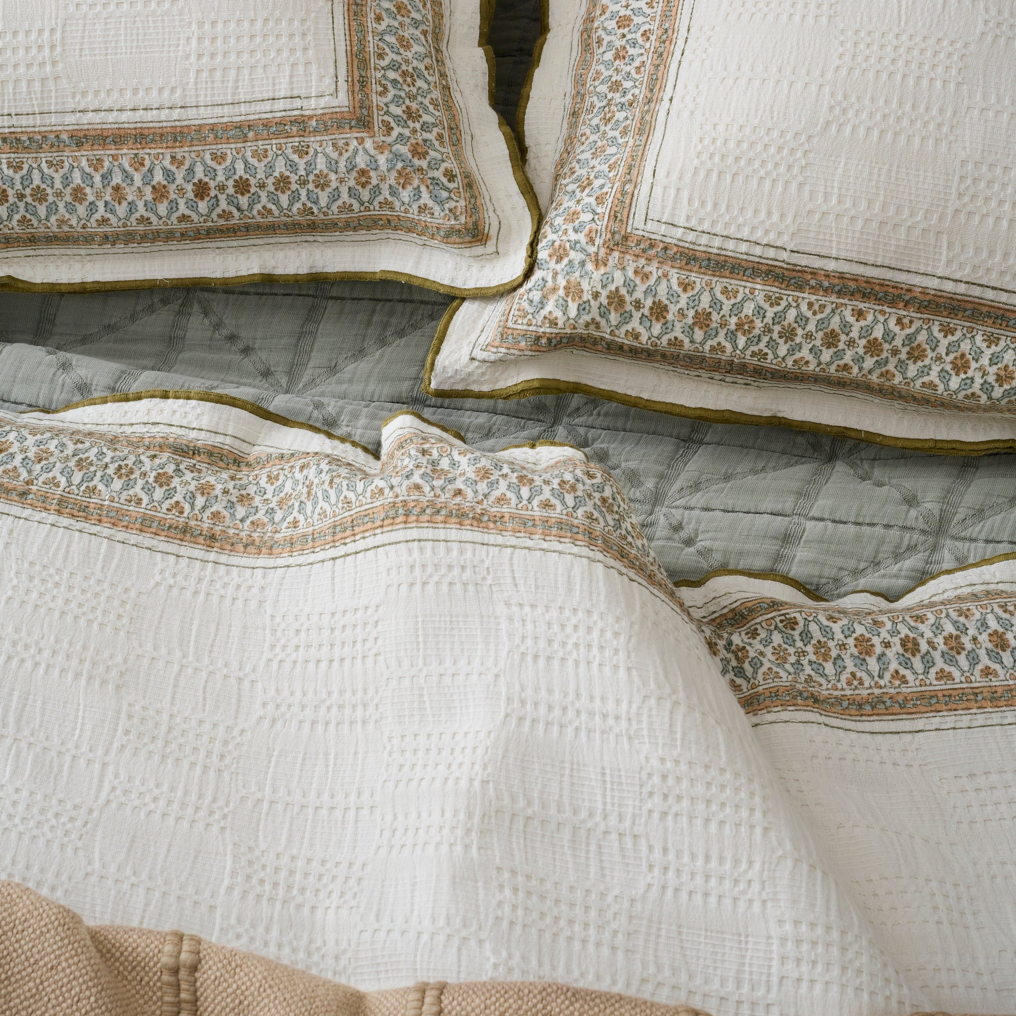 Clemence Block Print Duvet Cover | Magnolia