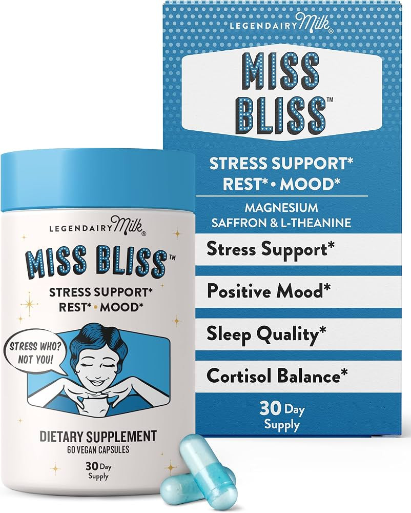 Legendairy Milk Miss Bliss™ Stress Support for Women – Stress Relief Supplement with affron®... | Amazon (US)
