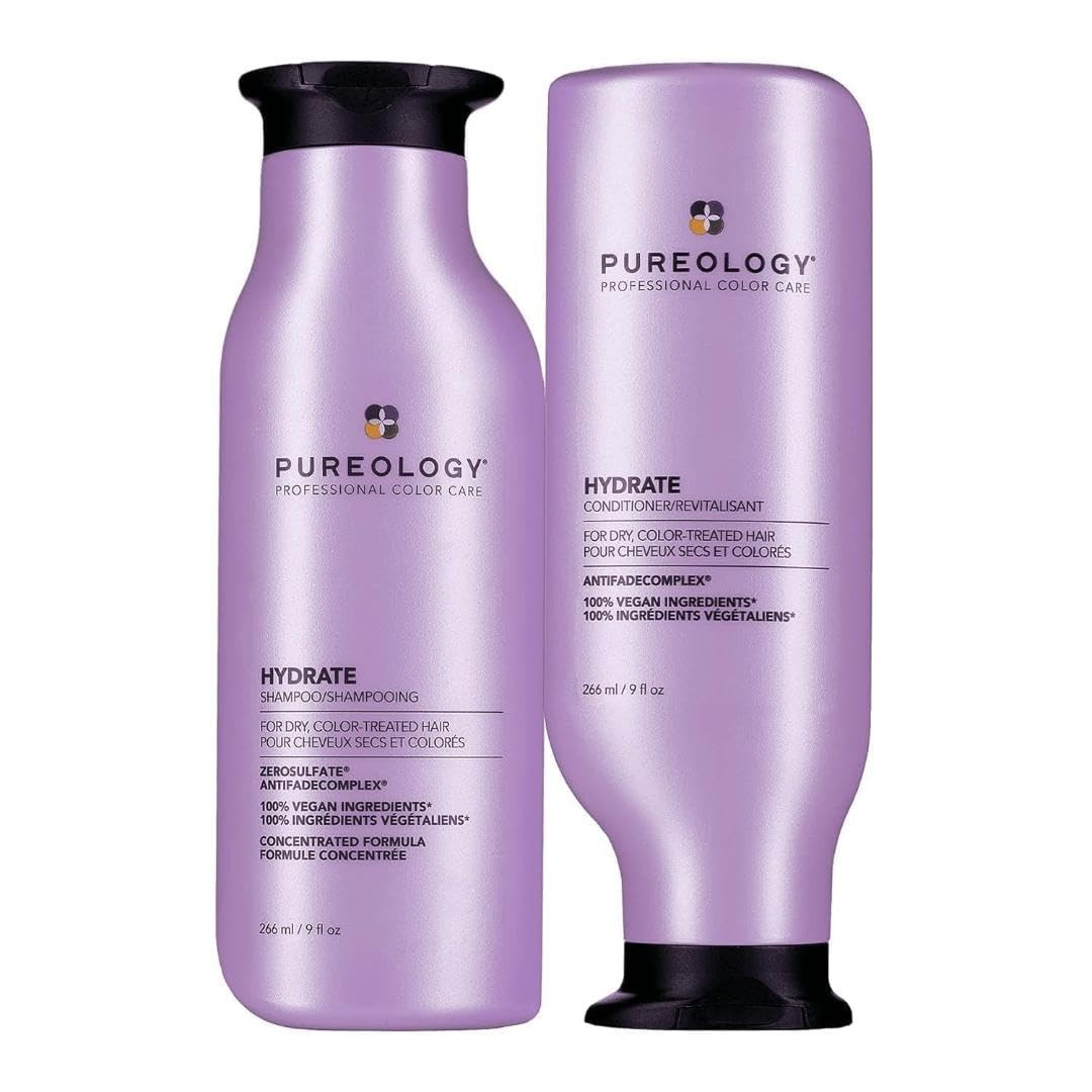 Pureology Hydrate Moisturizing Shampoo & Conditioner Set - For Medium to Thick Dry and Color Treated Hair, Softens and Deeply Hydrates, Sulfate-Free | Amazon (US)