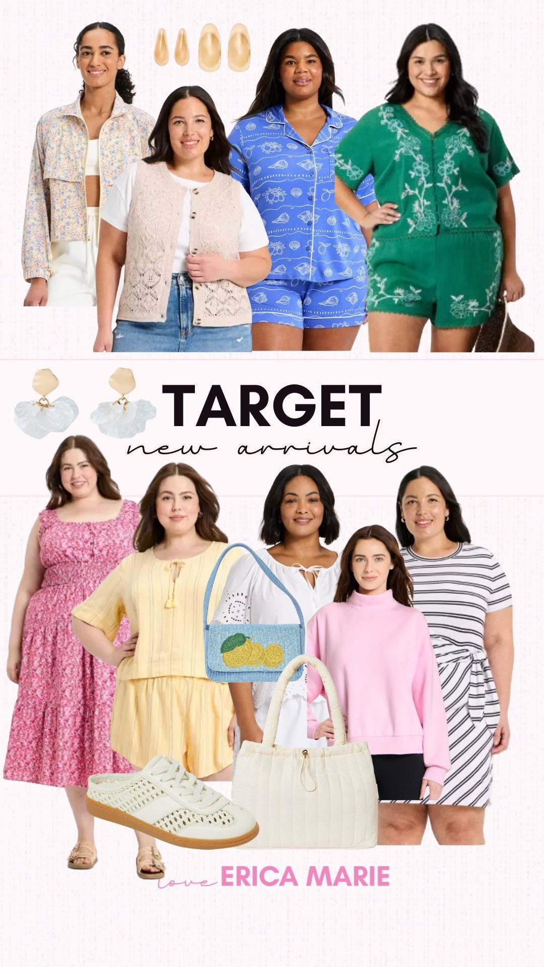 These Target new arrivals are midsize approved, spring break ready and all around adorable. Two piece linen sets, flattering striped dresses and floral prints are so cute and comfortable (which is a must for me). This beaded lemon bag is cute and on trend, the price makes it even better! 
Affordable spring finds, spring break outfit inspo 

#LTKMidsize #LTKOver40 #LTKSeasonal